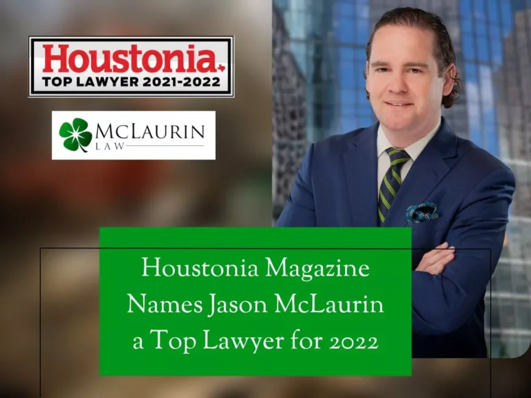 Houstonia Magazine Names Jason McLaurin a Top Lawyer for 2022